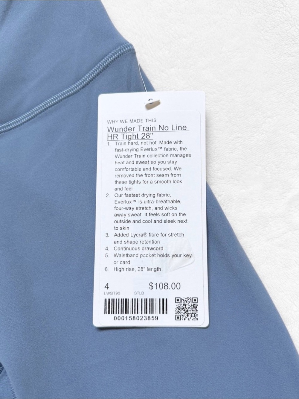 NWT Lululemon SET – Wunder Train Bra + Leggings – Steel Blue – Size 4 (SOLD OUT) - Picture 8 of 13